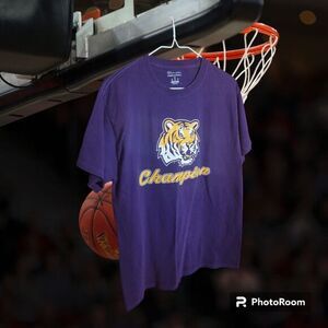 LSU Tigers Champion T-Shirt Women's Size M (Purple)‎ (I78)